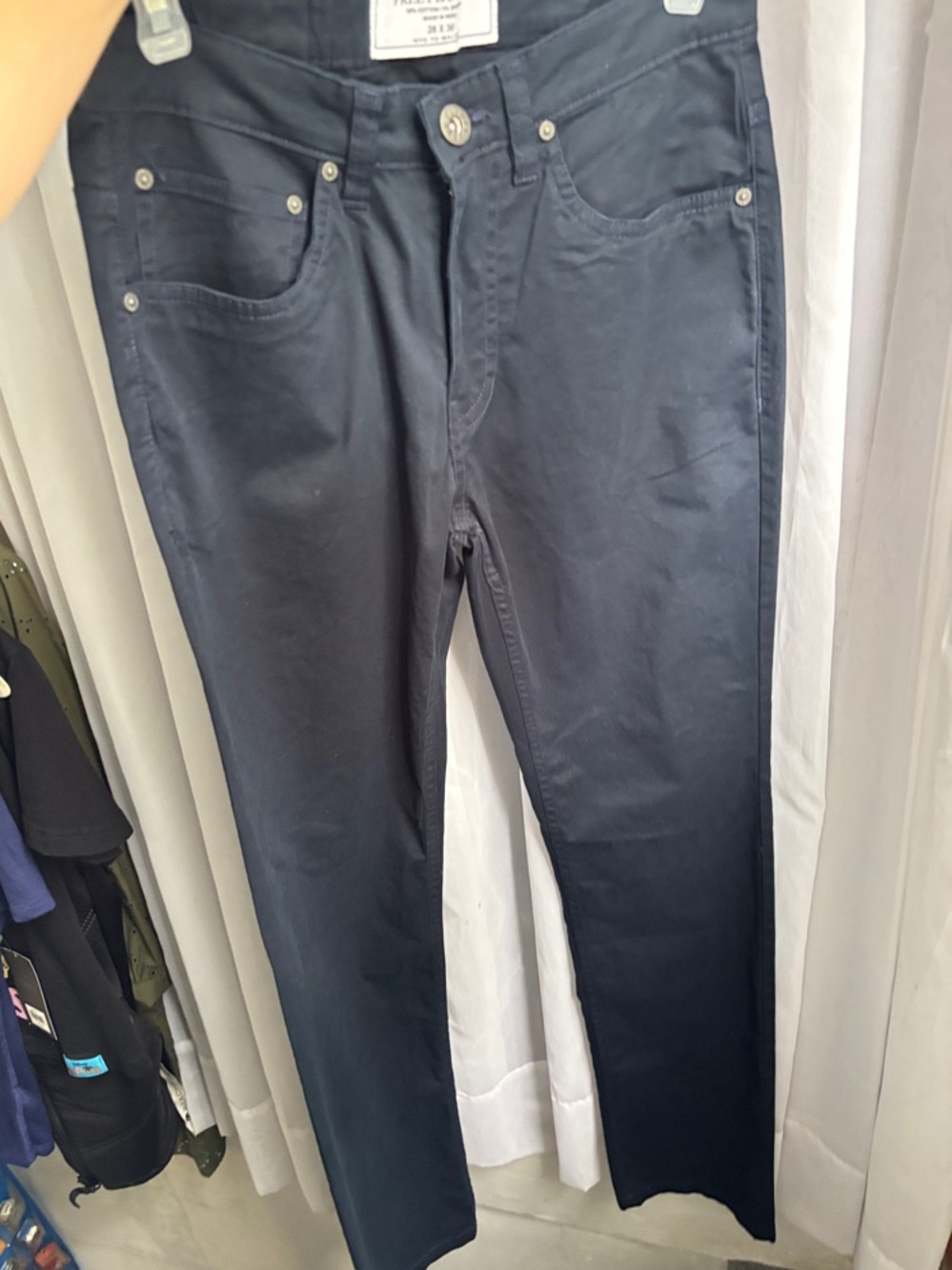 Free Planet Men Slim Straight Navy Jeans